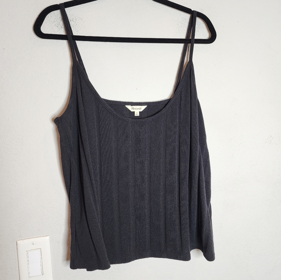 Madewell Black Ribbed Sweater-Knit Anytime Cami Top Size 1X - Picture 7 of 12